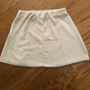 Light pink suede skirt. By brand John Galt.